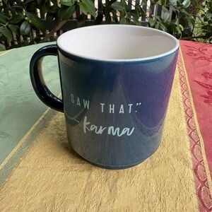 Threshold " I Saw That " Karma Mug 🍵 Blue Novelty Coffee Cup